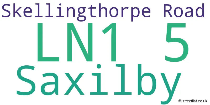 A word cloud for the LN1 5 postcode